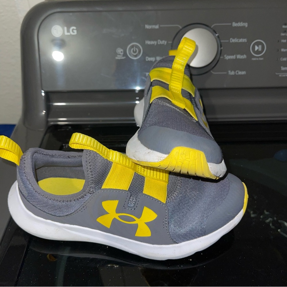 Under Armour Kids' Sneakers in Gray and Yellow